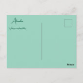 Einfache Blumengrün und Maroon Age Geburtstag Postkarte (Rückseite)
