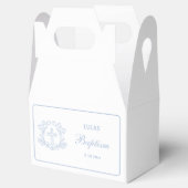 Einfache Blumenhellblauer Taufe Geschenkschachtel (Geöffnet)