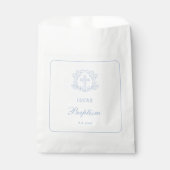 Einfache Blumenhellblauer Taufe Geschenktütchen (Vorderseite)