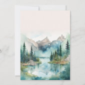 Einfache Blumenhochzeit Einladung (Rückseite)