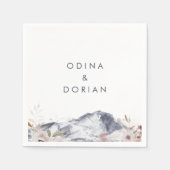 Einfache Blumenhochzeit Serviette (Vorderseite)