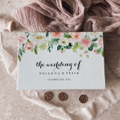 Einfache Blumenkalligrafie-Hochzeit Gästebuch