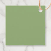 Einfache Blumenkalligrafie-Hochzeit Geschenkanhänger (Rückseite)