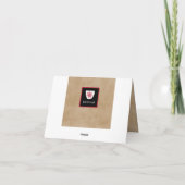 Einfache Blumenkarte Dankeskarte (Rückseite)