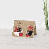 Einfache Blumenkarte Dankeskarte (Vorderseite)