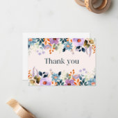 Einfache Blumenkarte Mitteilungskarte (Vorderseite/Rückseite Beispiel)