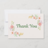 Einfache Blumenkarte Mitteilungskarte (Vorderseite)