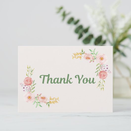 Einfache Blumenkarte Mitteilungskarte (Stehend Vorderseite)