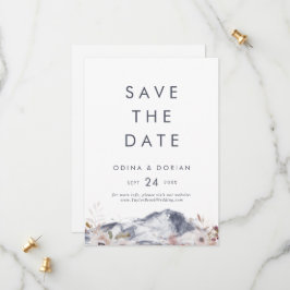 Einfache Blumenkarte Save the Date