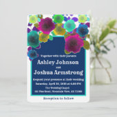 einfache Blumenkaskade Einladung (Stehend Vorderseite)