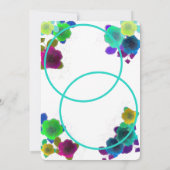 einfache Blumenkaskade Einladung (Rückseite)