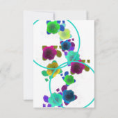 Einfache Blumenkaskadeneinladungs-Antwortkarte Einladung (Rückseite)