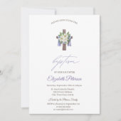 Einfache Blumenkreuzung Einladung (Vorderseite)