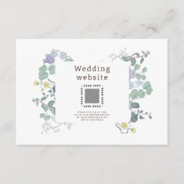 Einfache blumenminimalistische Hochzeit Begleitkarte