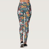 Einfache Blumenmuster Leggings (Rückseite)