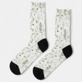 Einfache Blumenmuster-Socken Socken (Linkes Detail)