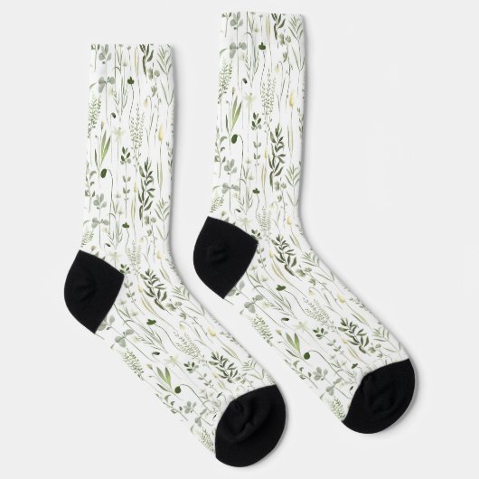 Einfache Blumenmuster-Socken Socken (Rechts)