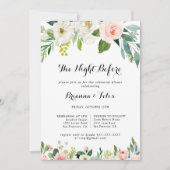 Einfache Blumennacht vor dem Probe Einladung (Vorderseite)