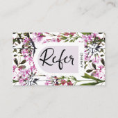 Einfache Blumenreferenz an Freunde Print Empfehlungskarte (Vorderseite)