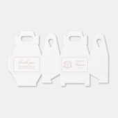 Einfache Blumenrosa-Taufe Geschenkschachtel (Ungefaltet)