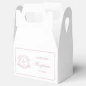 Einfache Blumenrosa-Taufe Geschenkschachtel (Geöffnet)