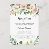 Einfache Blumenschrift Hochzeitsempfehlung Begleitkarte (Vorderseite)