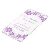 Einfache Blumenschrift Speichern Sie das Datumsfen Magnet (Linke Seite)