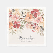 Einfache Blumensüße 16 Geburtstag Serviette (Vorderseite)