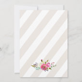 Einfache Blumenwasserfarbe Bouquet Paare Dusche Einladung (Rückseite)