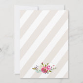 Einfache Blumenwatercolor Bouquet Wedding Einladung (Rückseite)