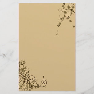 Einfache Blumenwirbelsäule Briefpapier