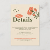 Einfache Blumenzettel Begleitkarte (Vorderseite)