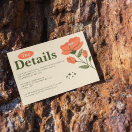 Einfache Blumenzettel Begleitkarte