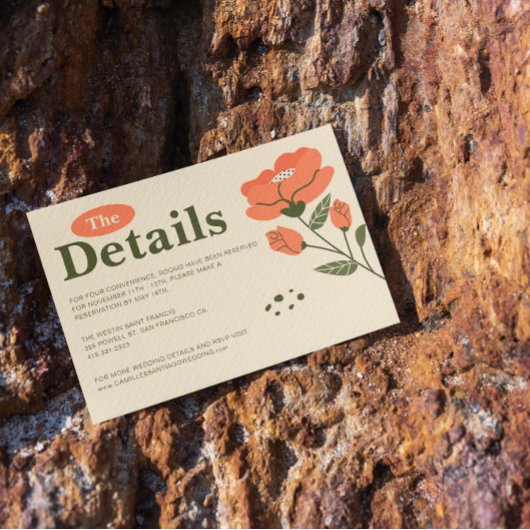 Einfache Blumenzettel Begleitkarte