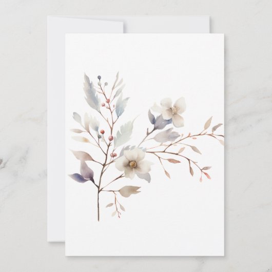 Einfache Blumenzwiebeln werden zu einer Christlich Einladung (Rückseite)