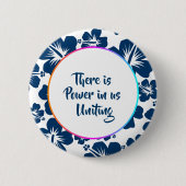 Einfache Blumige Heritage-Feier-Schaltfläche Button (Vorderseite)
