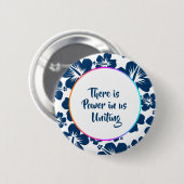 Einfache Blumige Heritage-Feier-Schaltfläche Button (Vorne & Hinten)
