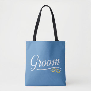 Einfache Blumige Hochzeit Kalligrafie Tragetasch Tasche