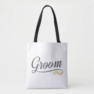 Einfache Blumige Hochzeit Kalligrafie   Tragetasch Tasche