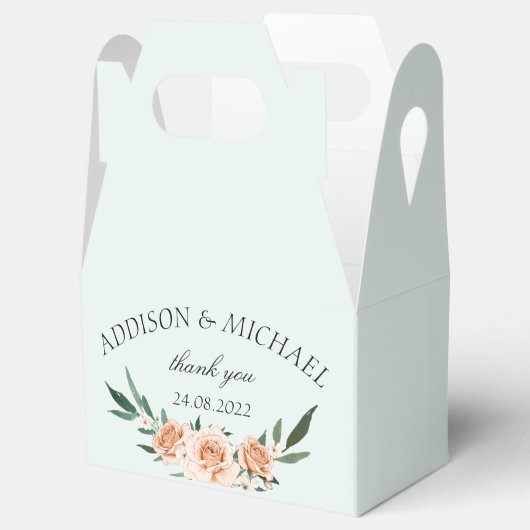 Einfache Blush-Blues-Hochzeit Geschenkschachtel (Geöffnet)