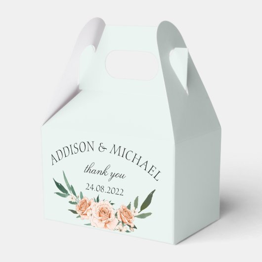 Einfache Blush-Blues-Hochzeit Geschenkschachtel (Vorderseite)