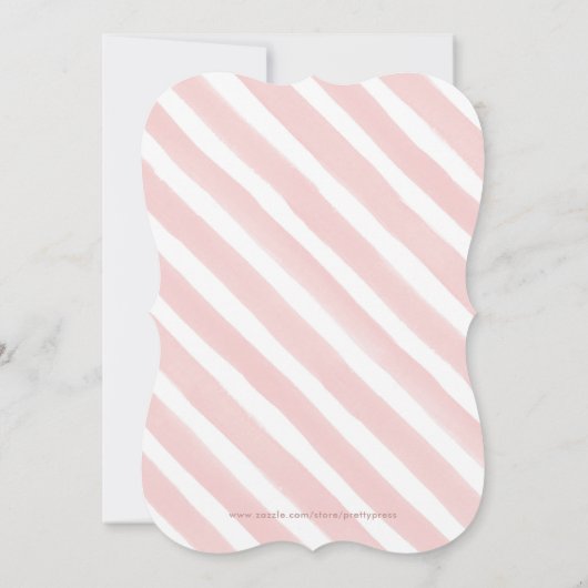 Einfache Blush Butterfly Baby Dusche Einladung (Rückseite)