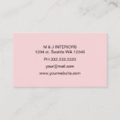 Einfache Blush-handgeschriebene Skriptkalligrafie Visitenkarte (Rückseite)