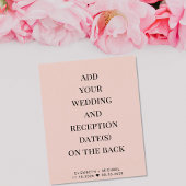 Einfache Blush-Hochzeitsempfehlung