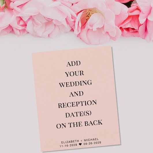 Einfache Blush-Hochzeitsempfehlung