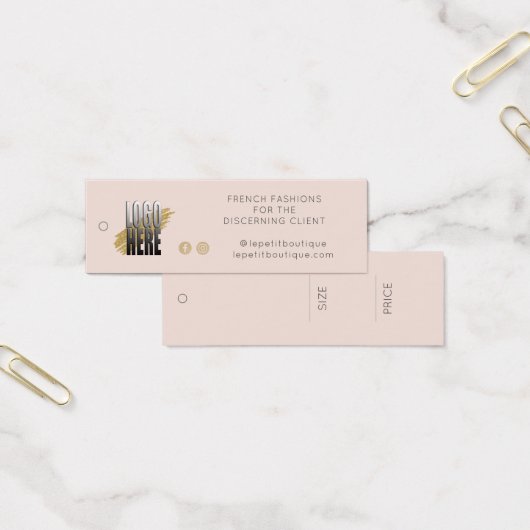 Einfache Blush-Logo-Bekleidungsmarke (Büro)