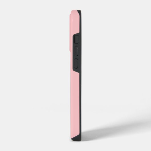 Einfache Blush Pink Chic Monogram Custom iPhone Hülle (Linke Seite)