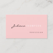 Einfache Blush Pink Feminine Visitenkarte (Vorderseite)