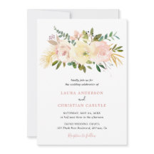 Einfache Blush Pink Floral Elegante Hochzeit