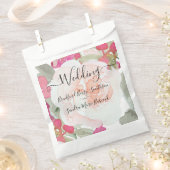 Einfache Blush Pink Fushia Blumenzettel Geschenktütchen (Ausgeschnitten)